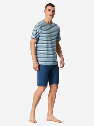 SCHIESSER Pyjama kort 'Casual Nightwear' in Blauw