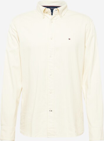 TOMMY HILFIGER Regular fit Button Up Shirt 'Flex' in Beige: front