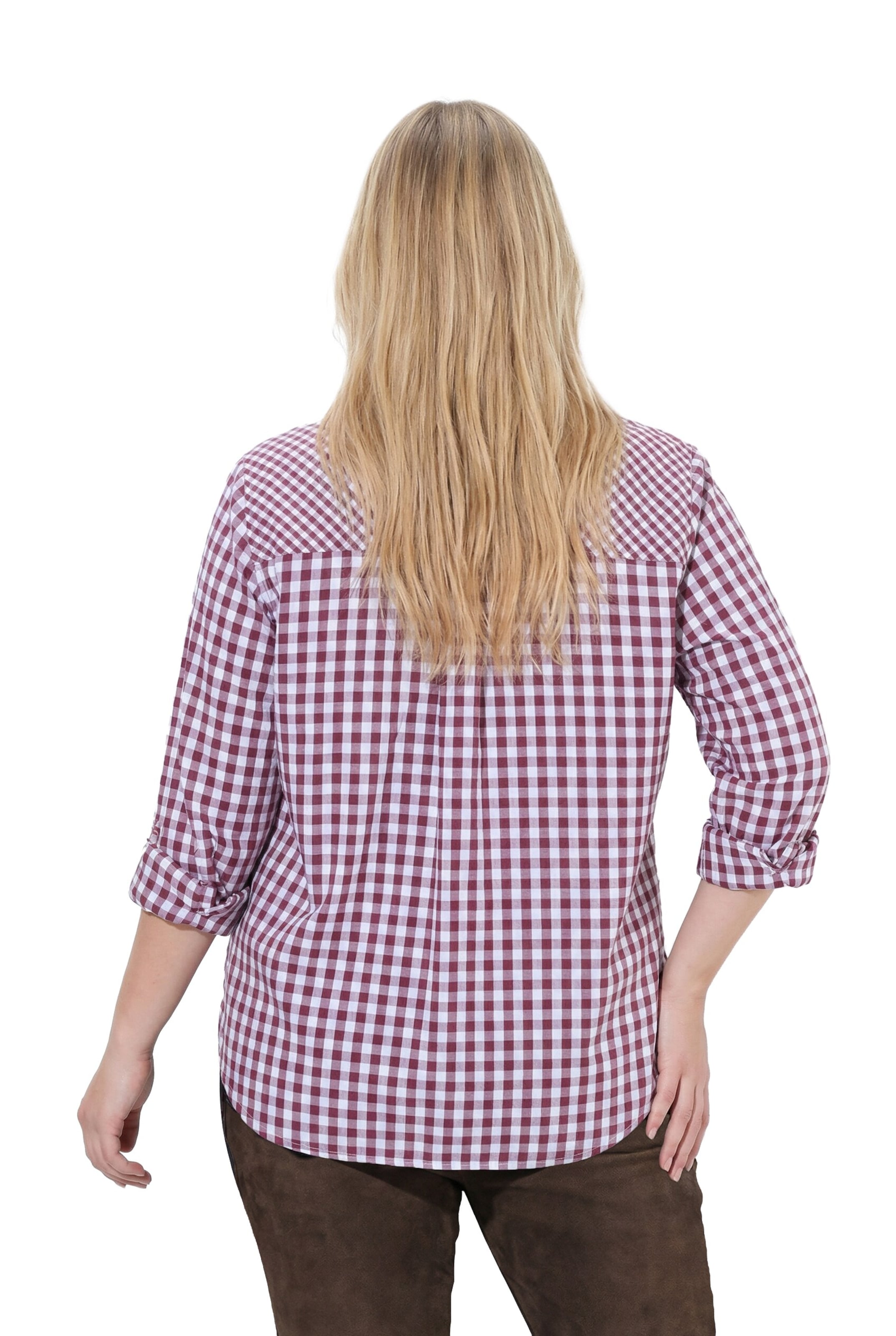 Ulla Popken Trachtenbluse in Rot