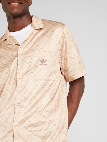ADIDAS ORIGINALS Comfort fit Button Up Shirt in Beige