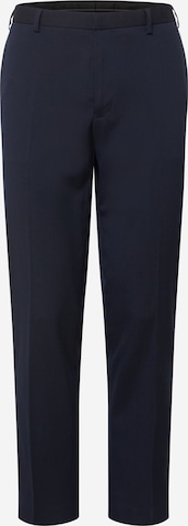 BURTON MENSWEAR LONDON Slim fit Trousers with creases in Blue: front