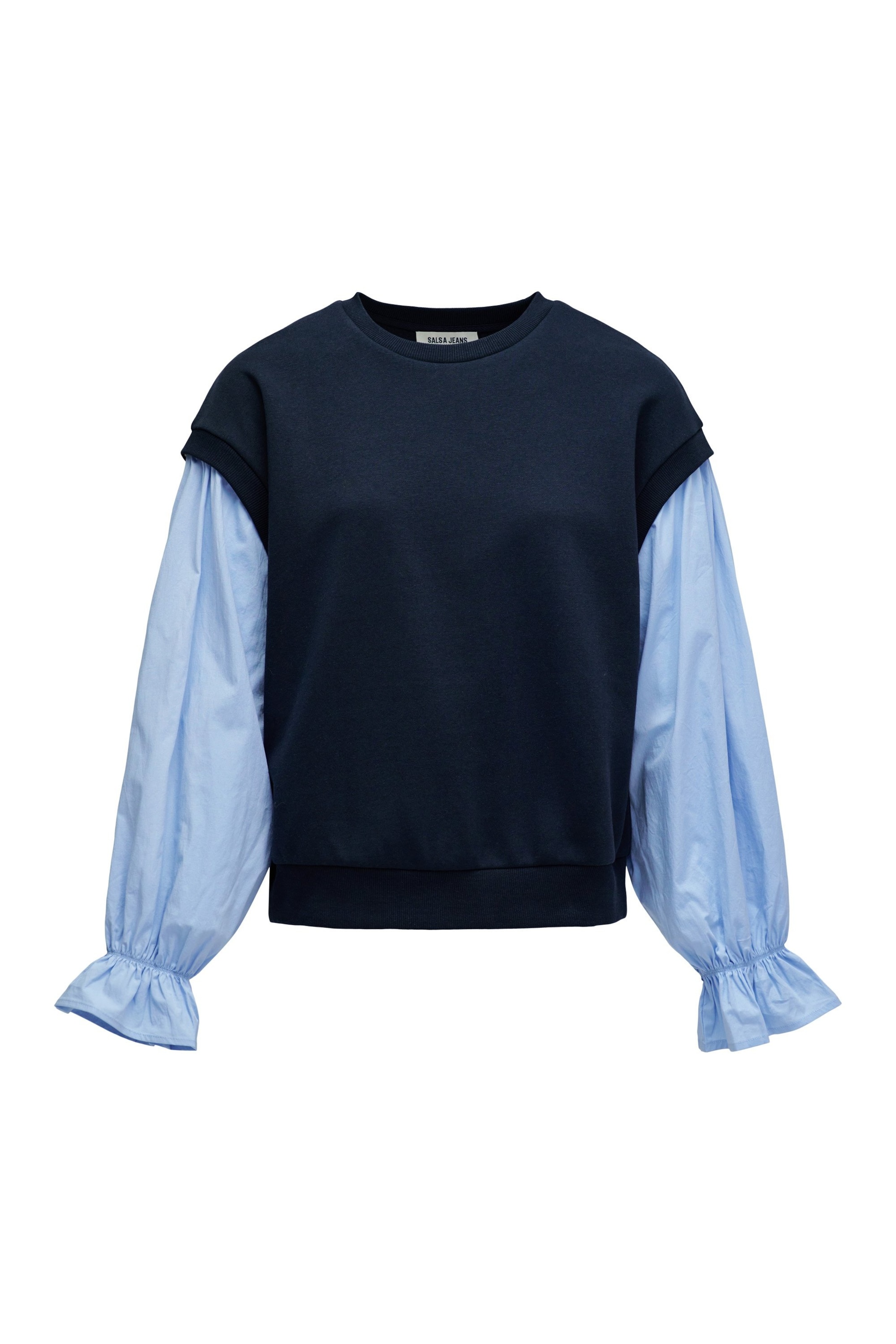 Salsa Jeans langarm-shirts in Blau: Vorderseite
