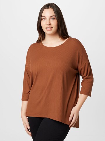 Vero Moda Curve Shirt 'IVY' in Brown: front