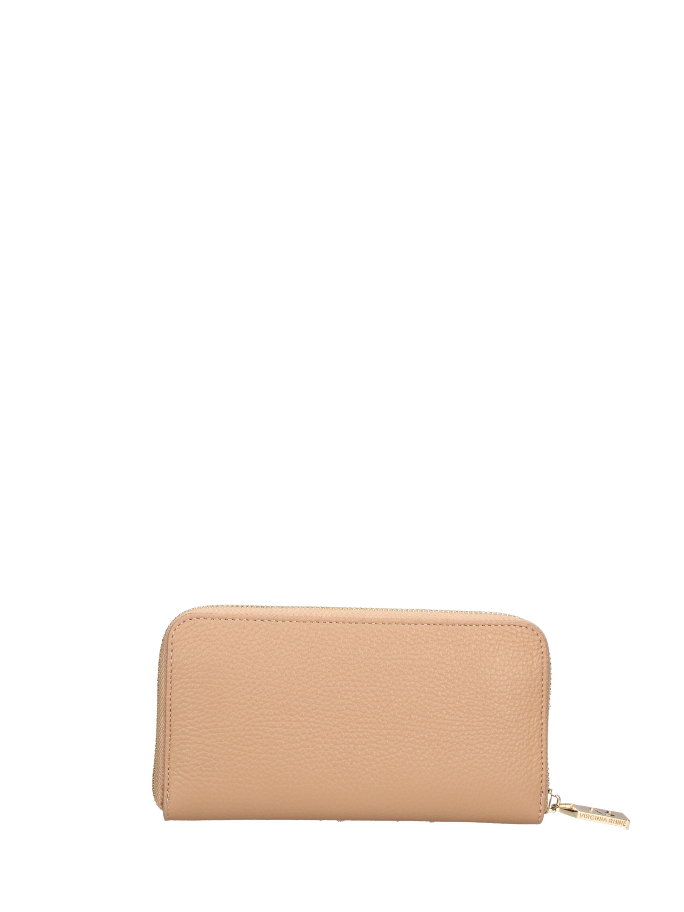 Portamonete 'Portafoglio donna pelle dollaro con zip 20x10 cm' di Virginia Rhinè in beige