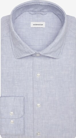 SEIDENSTICKER Regular fit Zakelijk overhemd 'SMART LINEN' in Blauw