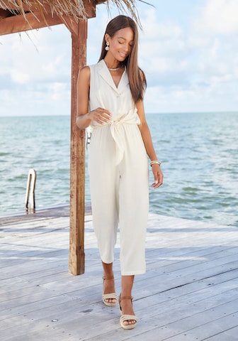 LASCANA Jumpsuit in Beige: front