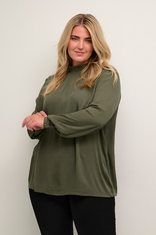 KAFFE CURVE Blouse in Green: front