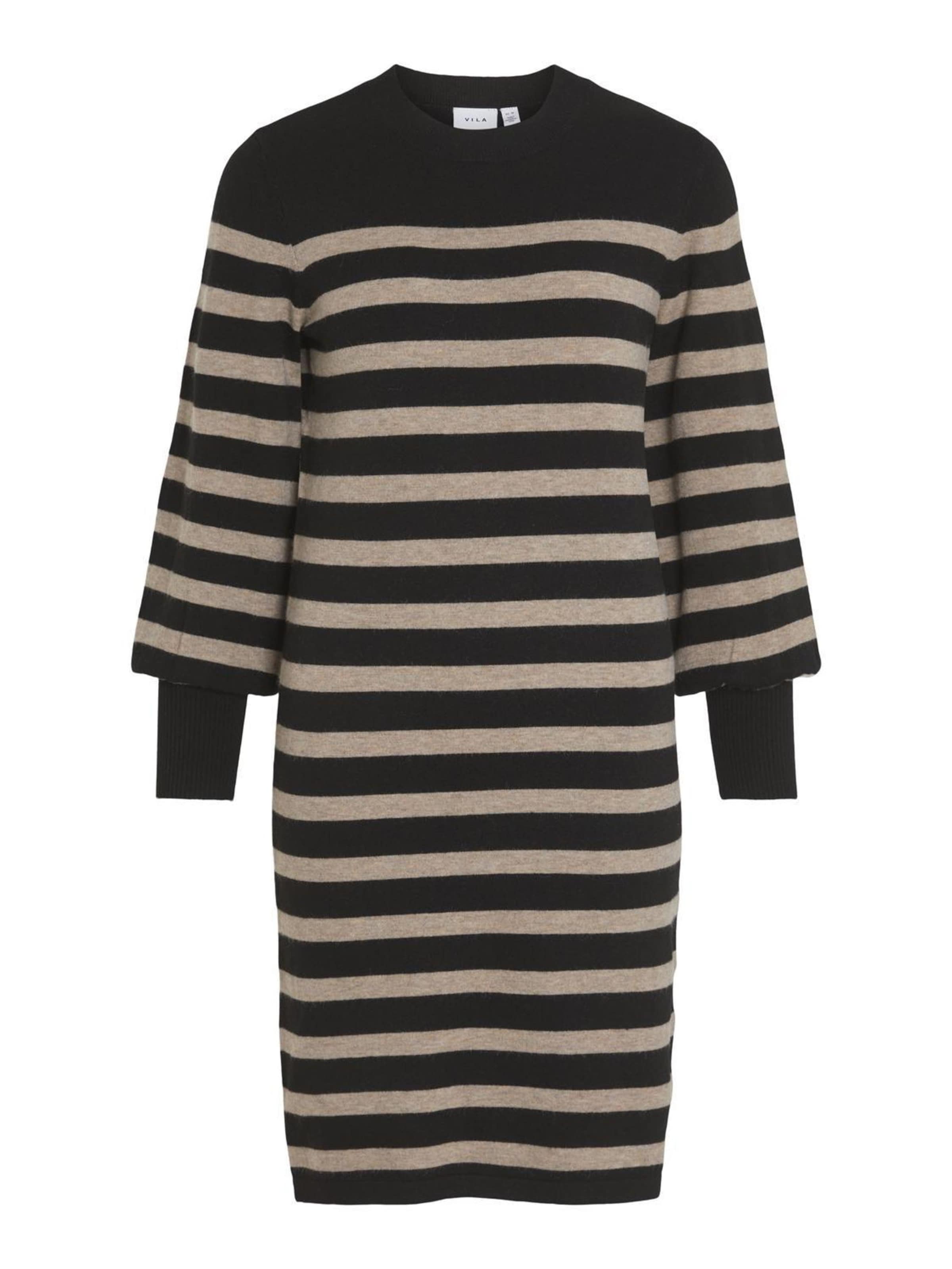 VILAPletena haljina 'Kerry' - crna boja: prednji dio