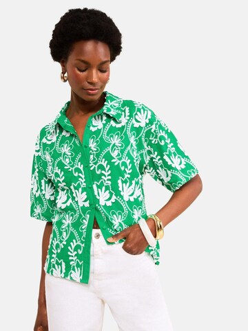 Chemisier love & roses en vert : devant