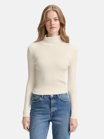 TOM TAILOR DENIM Trui in Wit: voorkant