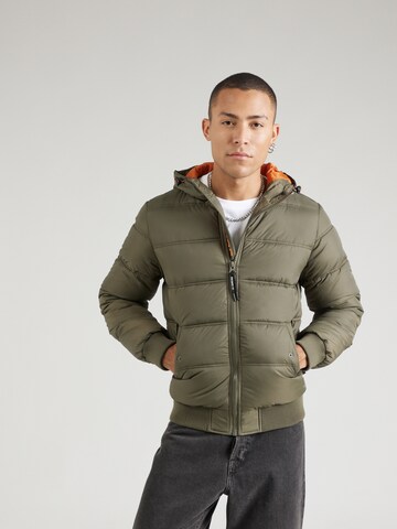 Coupe regular Veste d’hiver 'Adrian' INDICODE JEANS en vert : devant