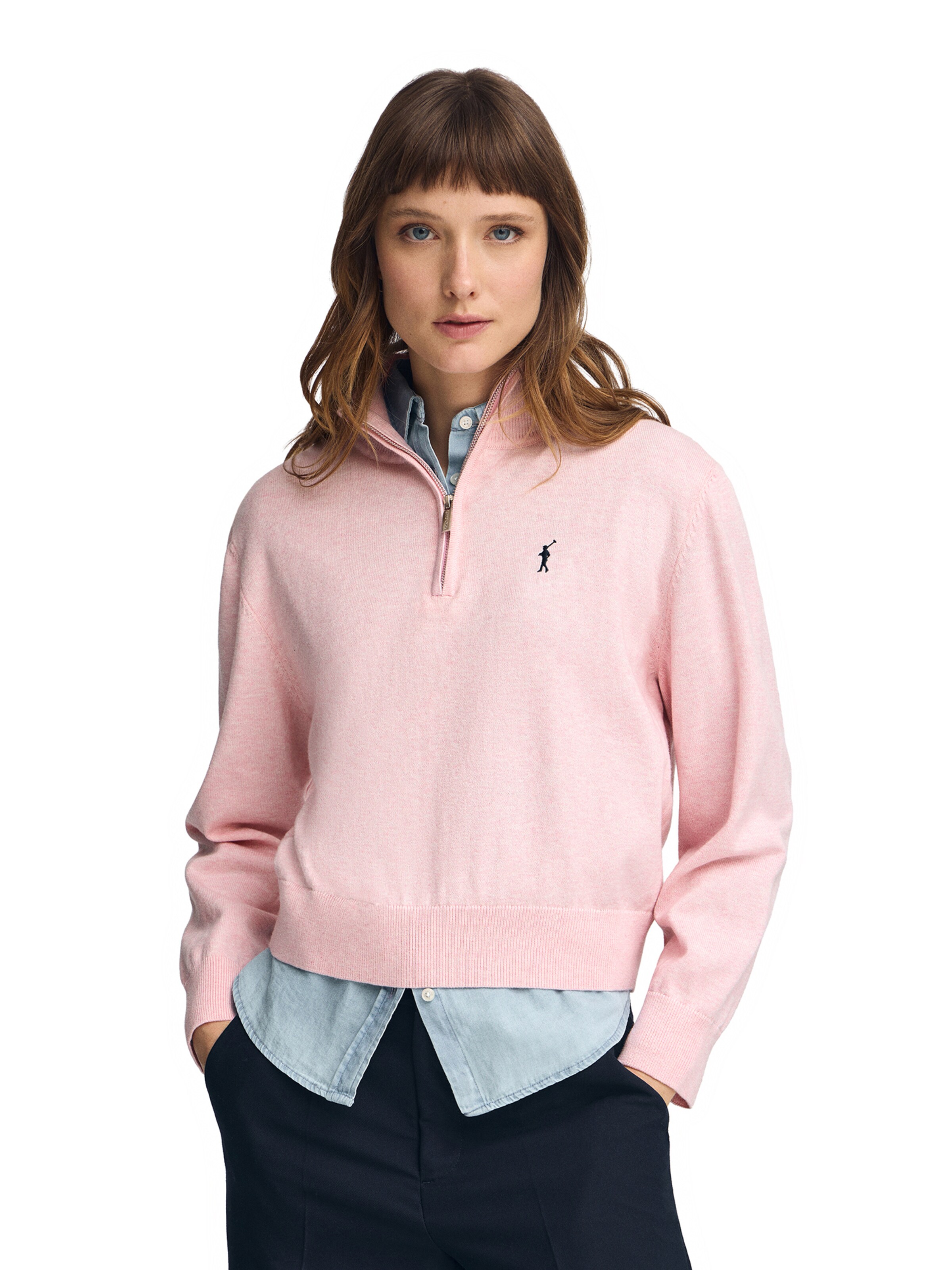 Polo Club Pullover in Pink: Vorderseite