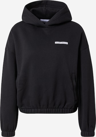 Calvin Klein Jeans Sweatshirt in Schwarz: predná strana