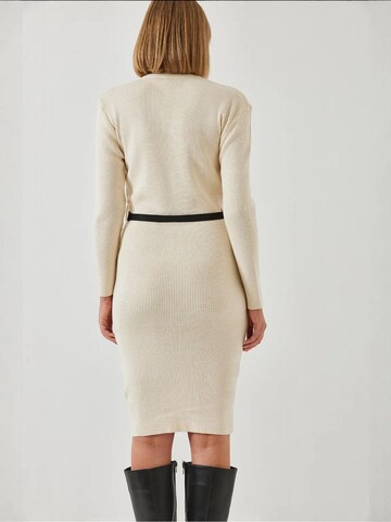 Robes en maille Bianco Lucci en beige