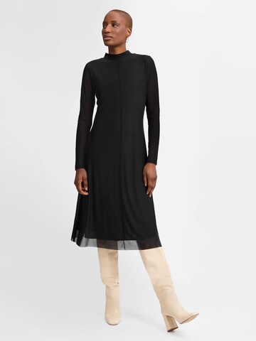 comma casual identity Jurk in Zwart: voorkant