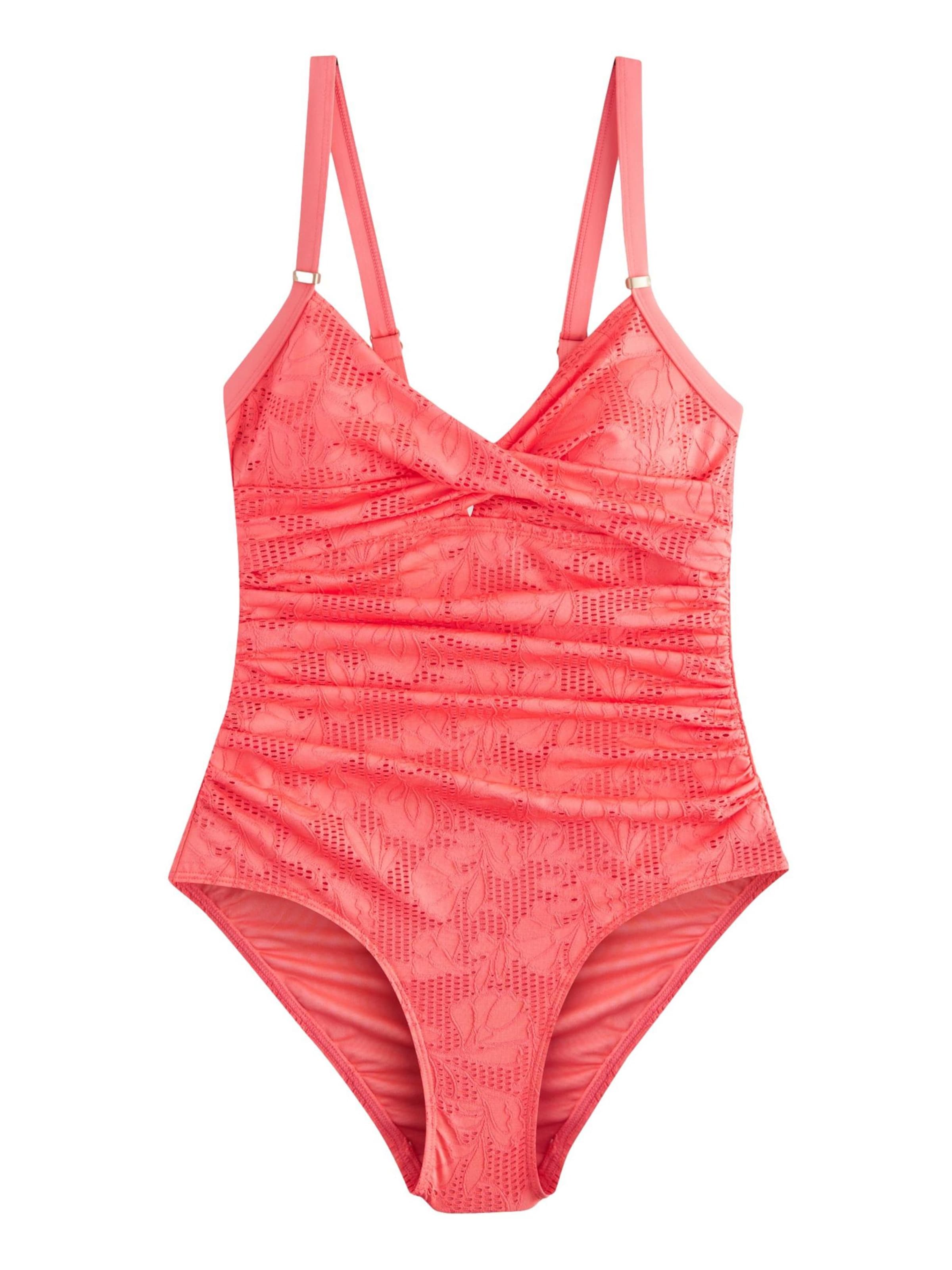 Next Μπουστάκι Ολόσωμο μαγιό σε ροζ: μπροστά