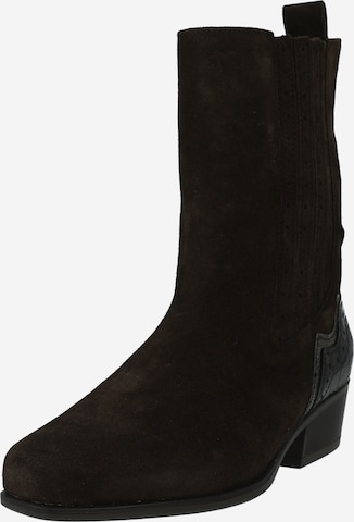 GABOR Ankle Boots 'Röhrli' in Brown: front