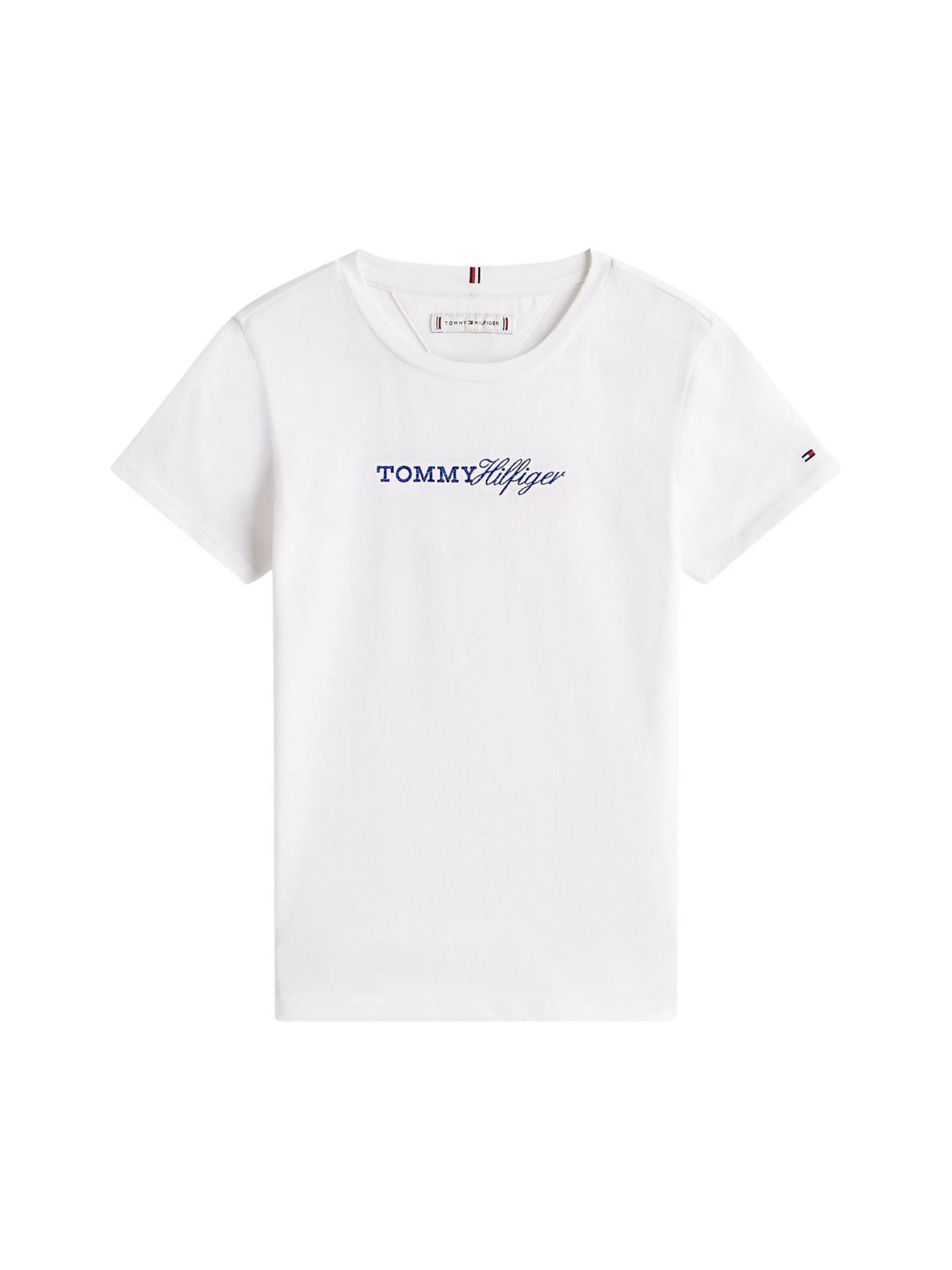 T-Shirt Tommy Hilfiger Kids en blanc : devant
