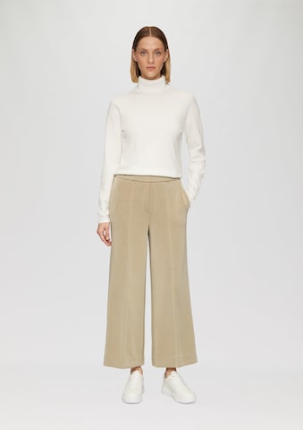 s.Oliver BLACK LABEL Wide leg Pleat-front trousers in Beige