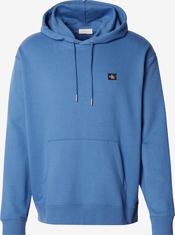 Sweat-shirt Calvin Klein Jeans en bleu : devant