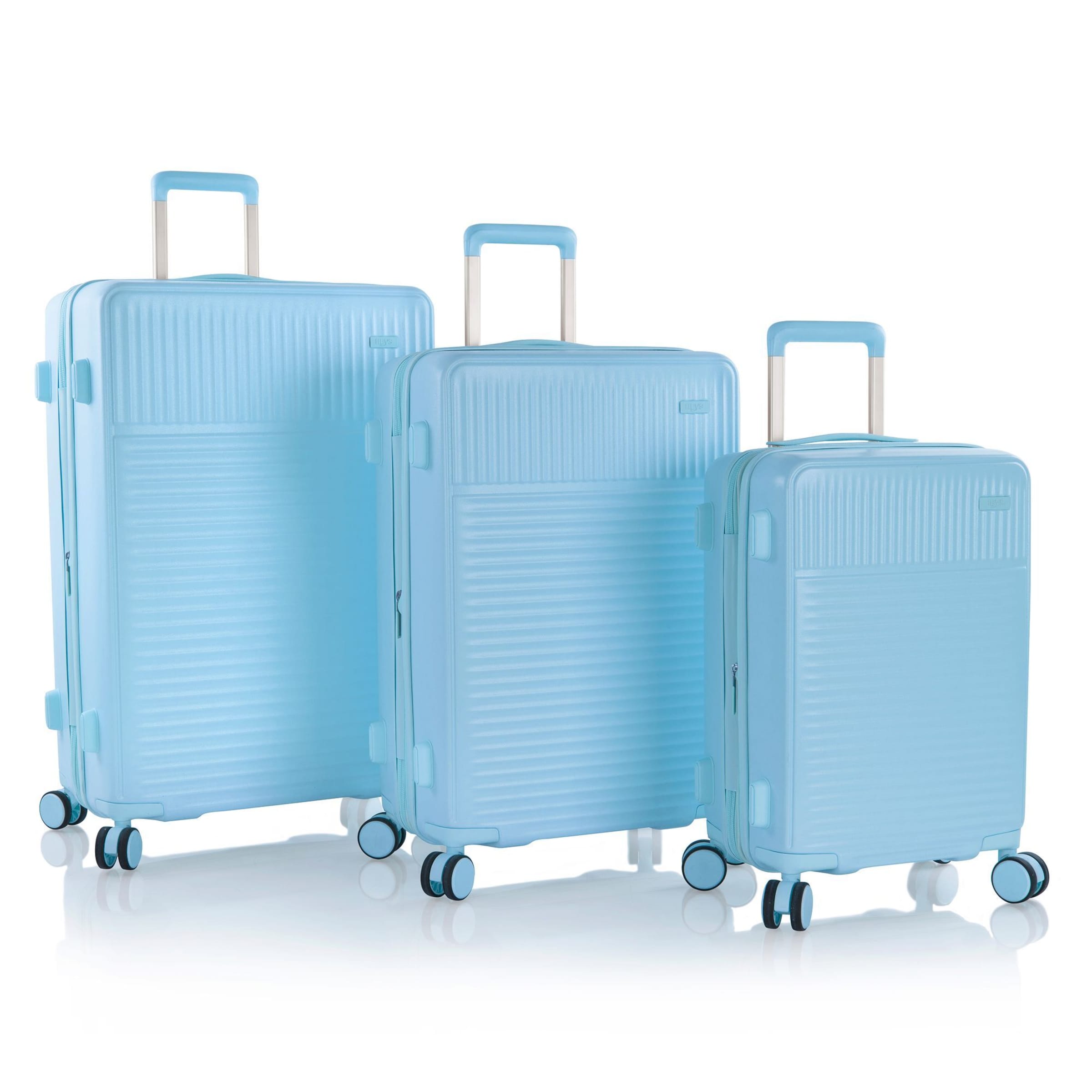 Heys Suitcase Set 'Pastel ' in Blue: front