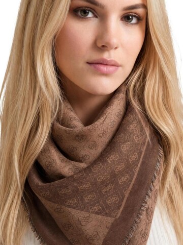 Foulard 'LINDSEY JACQUARD KEF AW5526 VIS03' di GUESS in marrone