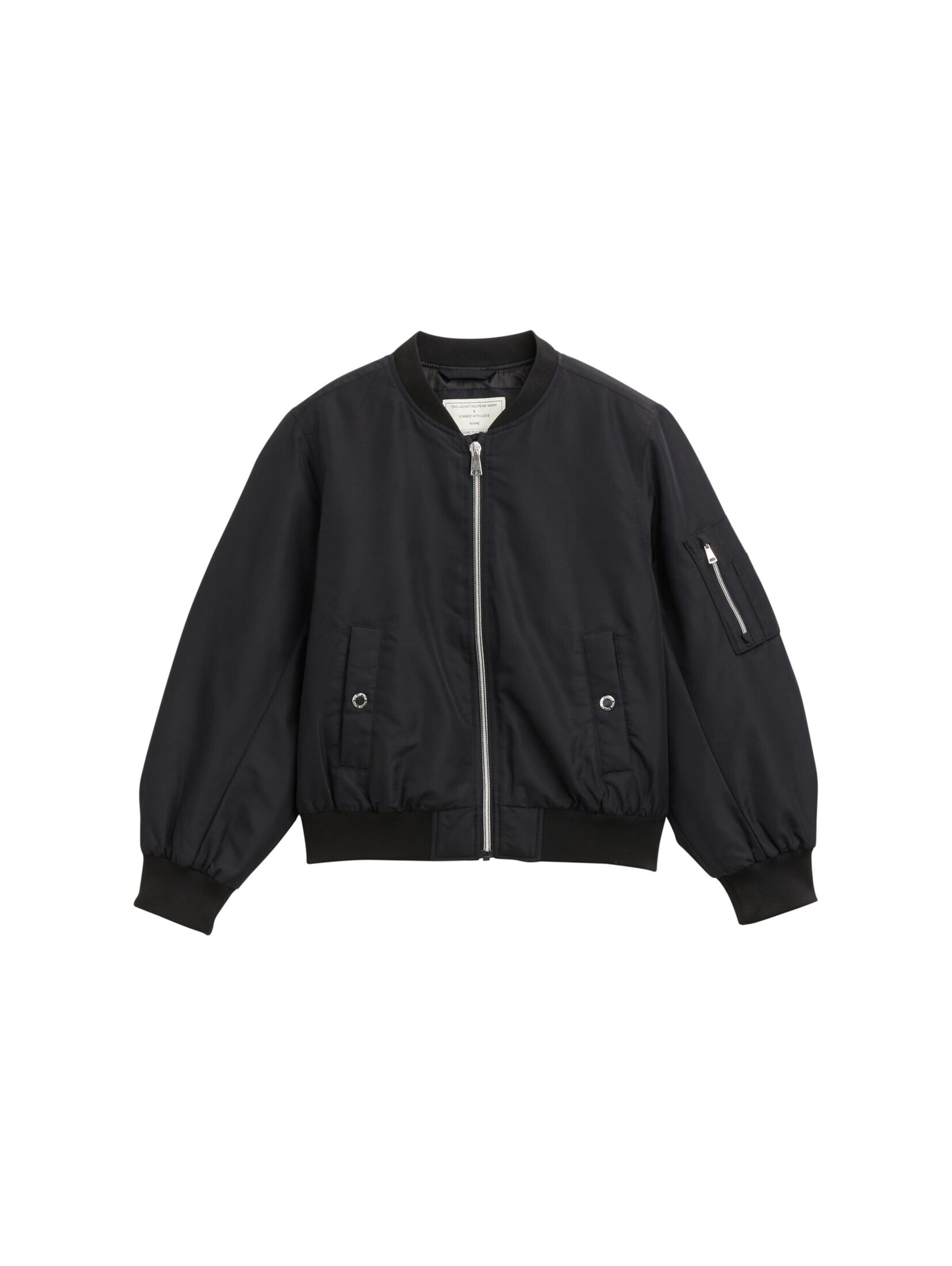 TOM TAILOR Between-season jacket in Black: front