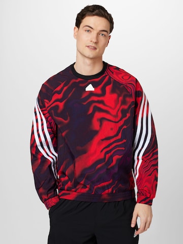 ADIDAS SPORTSWEAR Athletic Sweatshirt 'Future Icons Graphic' in Red: front