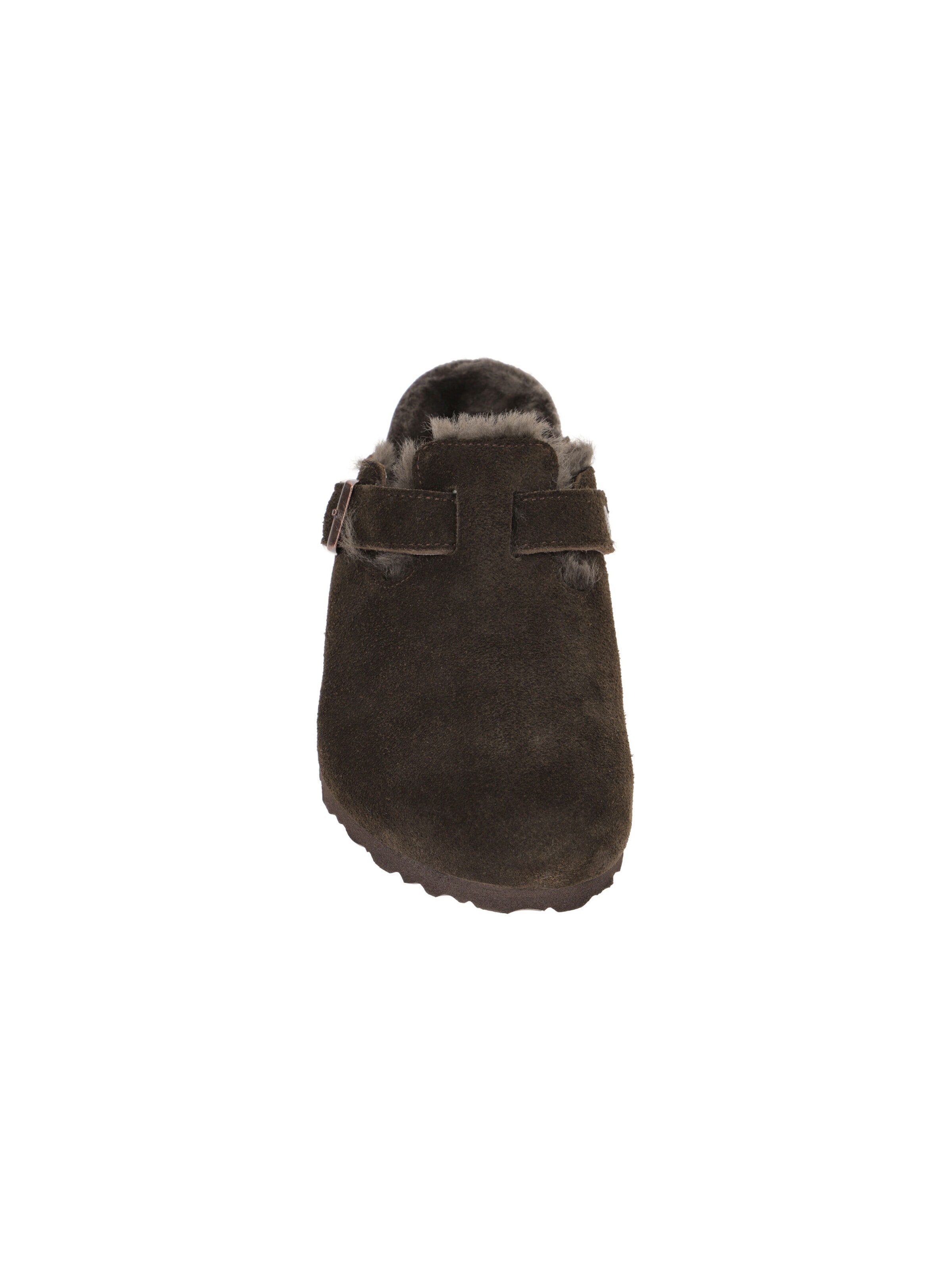 ruda BIRKENSTOCK Naminės šlepetės 'Birkenstock Boston Shearling Pantolette braun Normal-Weit 1020567'