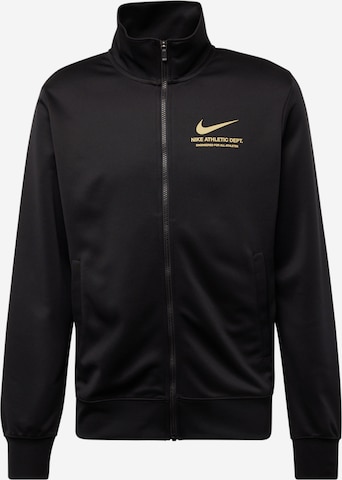 Nike Sportswear - Casaco em moletão em preto: frente