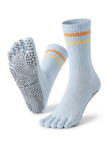 Millo Athletic Socks 'Freedome Yoga' in Blue: front