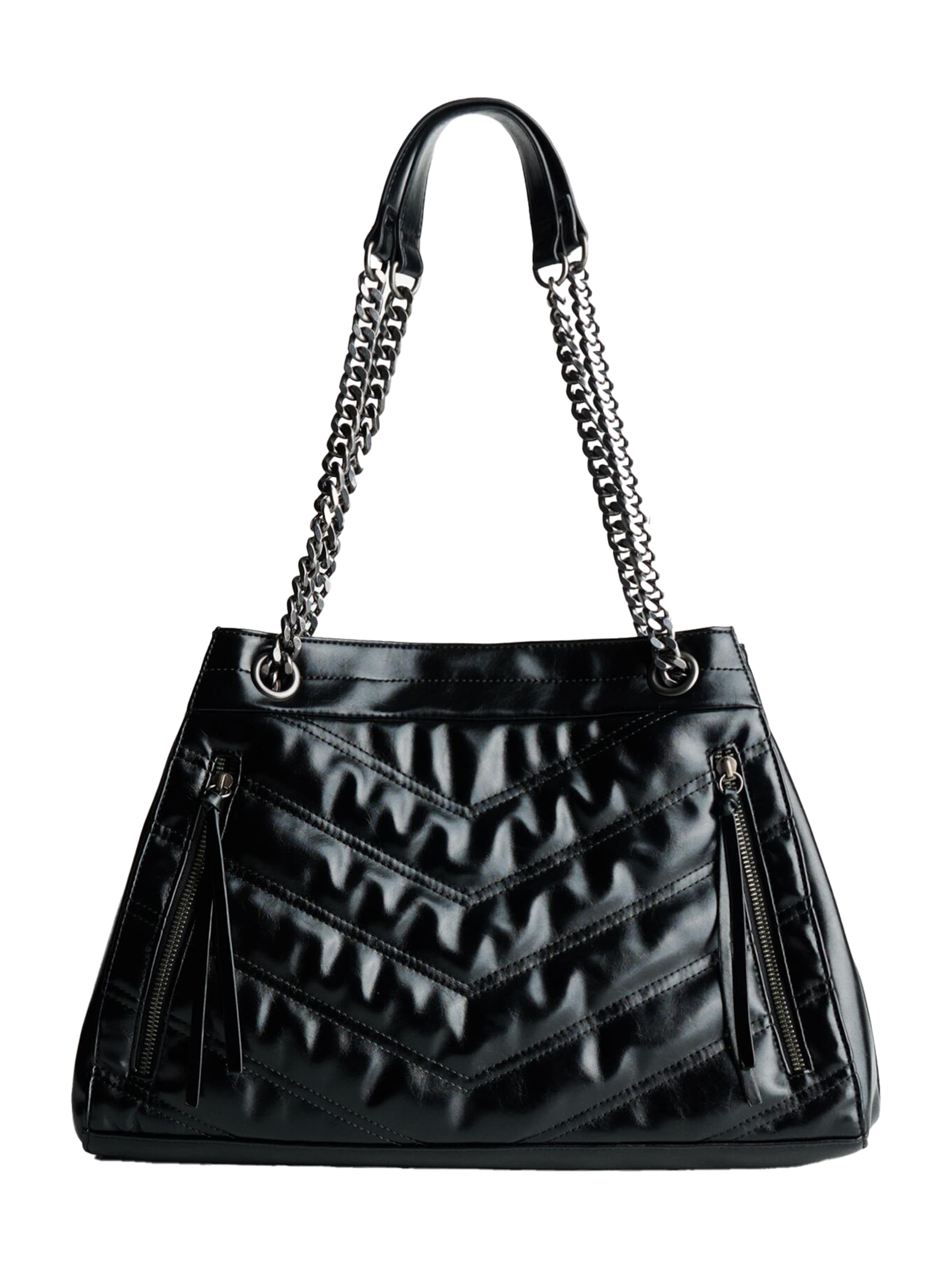 Bershka Torba na ramię w kolorze czarny: przód