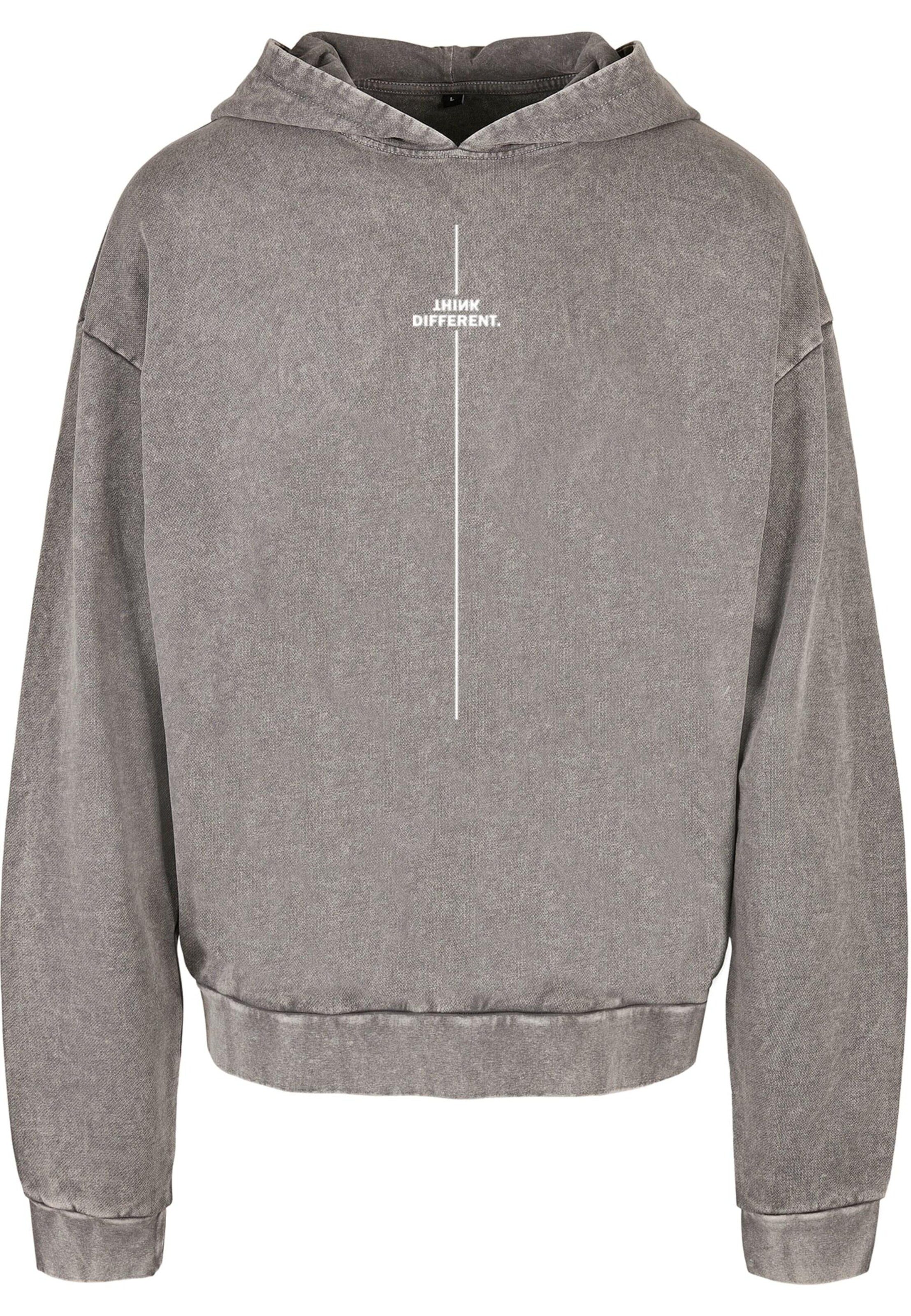 Merchcode Sweatshirt 'Think Different' in Grau: Vorderseite