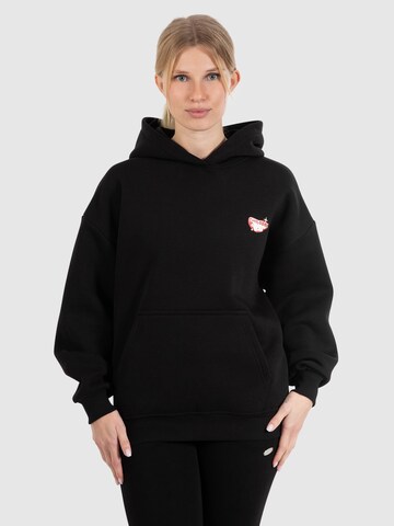 Smilodox Sportief sweatshirt ' Riva ' in Zwart: voorkant