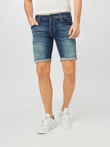 Coupe slim Jean JACK & JONES en bleu : devant