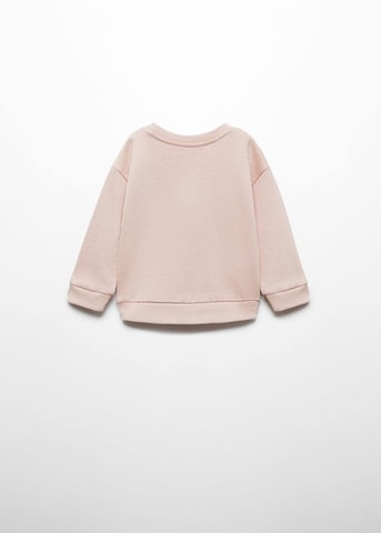MANGO KIDS Sweatshirt 'Team' in Pink