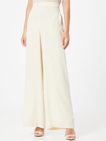 Nasty Gal Wide leg Παντελόνι σε μπεζ: μπροστά