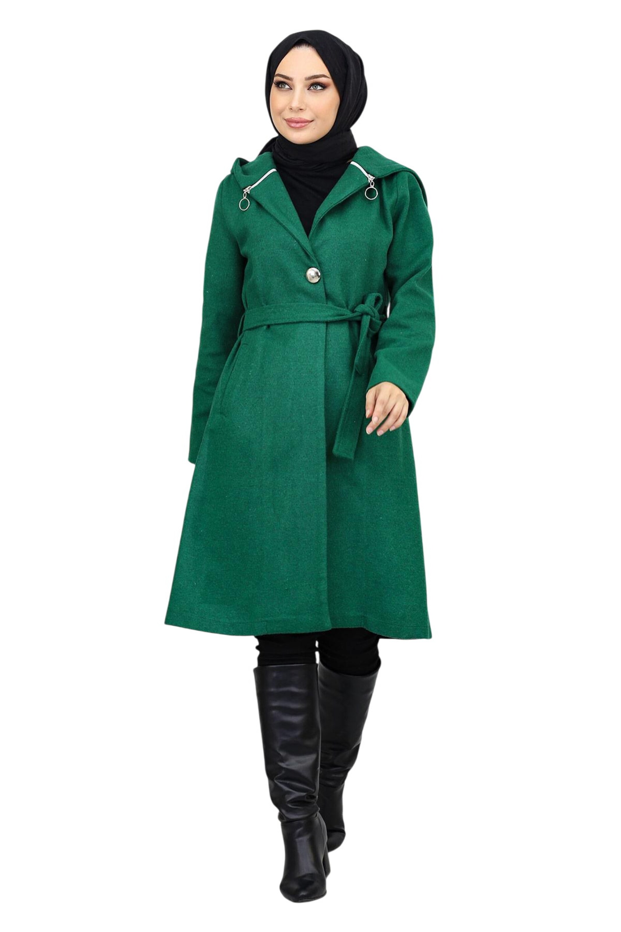 MODAMIHRAM Mantel in Grün: Vorderseite