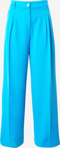 Monki - Pierna ancha Pantalón plisado en azul: frente