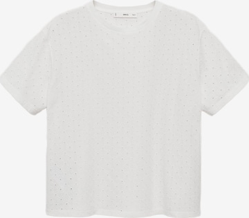 Tricou 'JAZMIN' de la MANGO pe alb: față