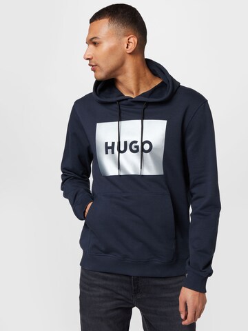 HUGO Red - Sweatshirt 'Duratschi' em azul: frente