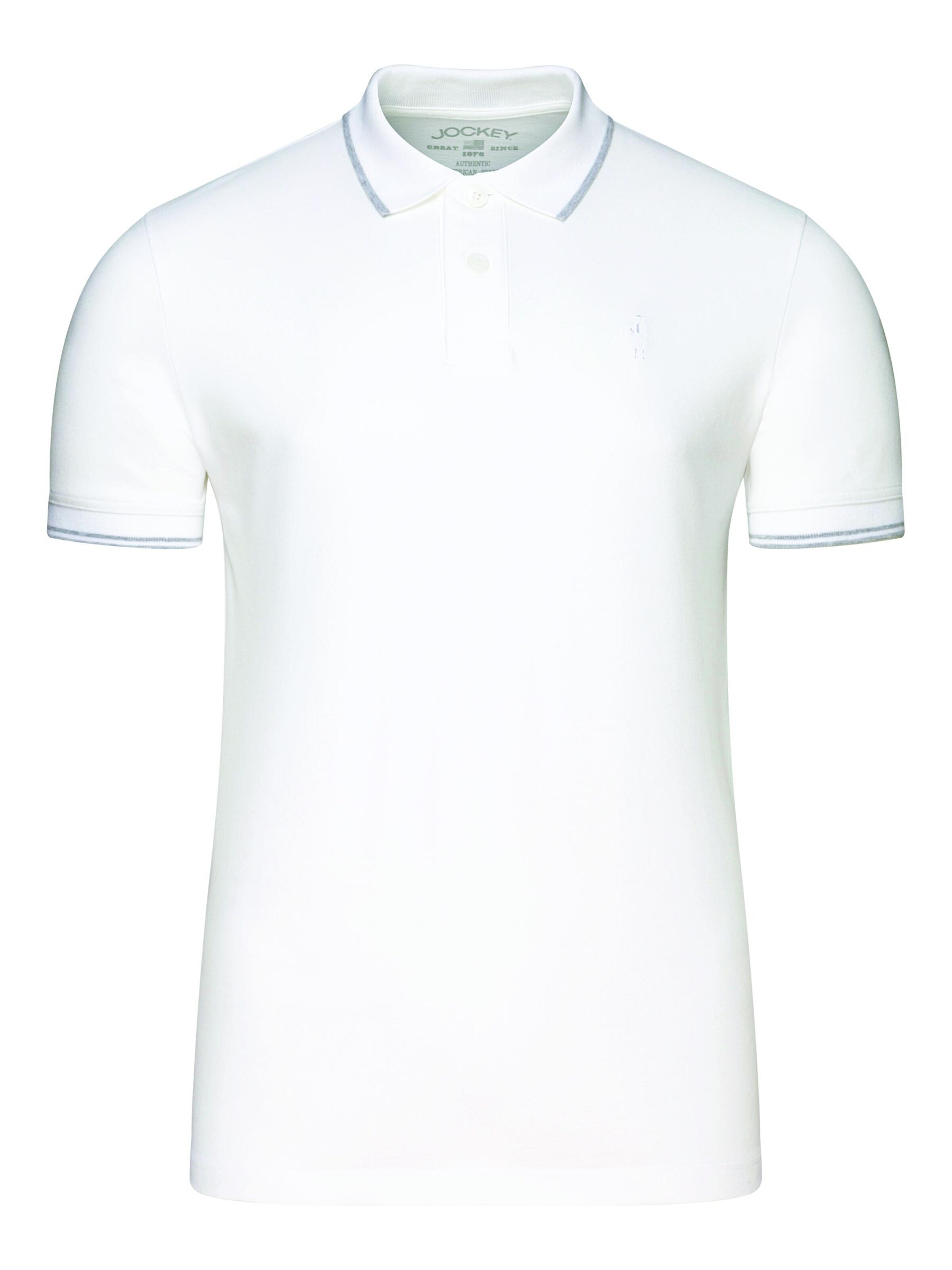 JOCKEY Shirt 'Pique Polo Shirt' in White: front