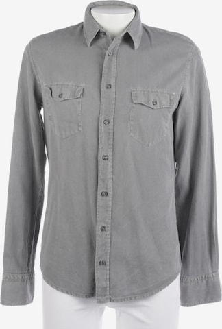 BOSS ORANGE Freizeithemd / Shirt / Polohemd langarm in M in Grau: front