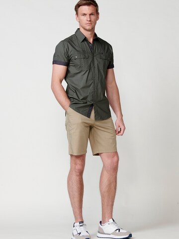 KOROSHI Regular fit Srajca | zelena barva