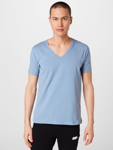 DAN FOX APPAREL Shirt 'Samuel' in Blauw: voorkant