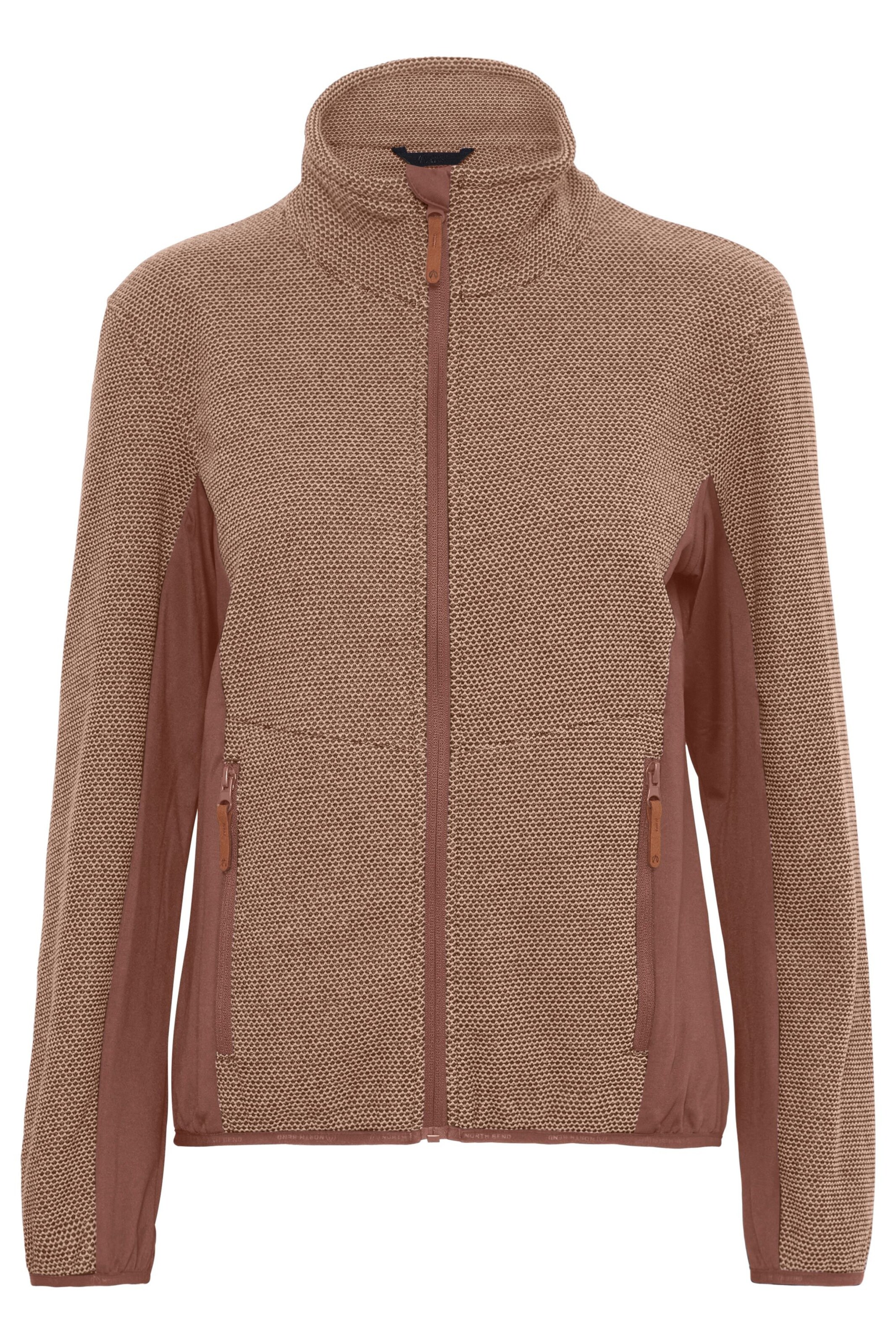 North Bend Fleecejacke 'Helga' in cognac, Produktansicht
