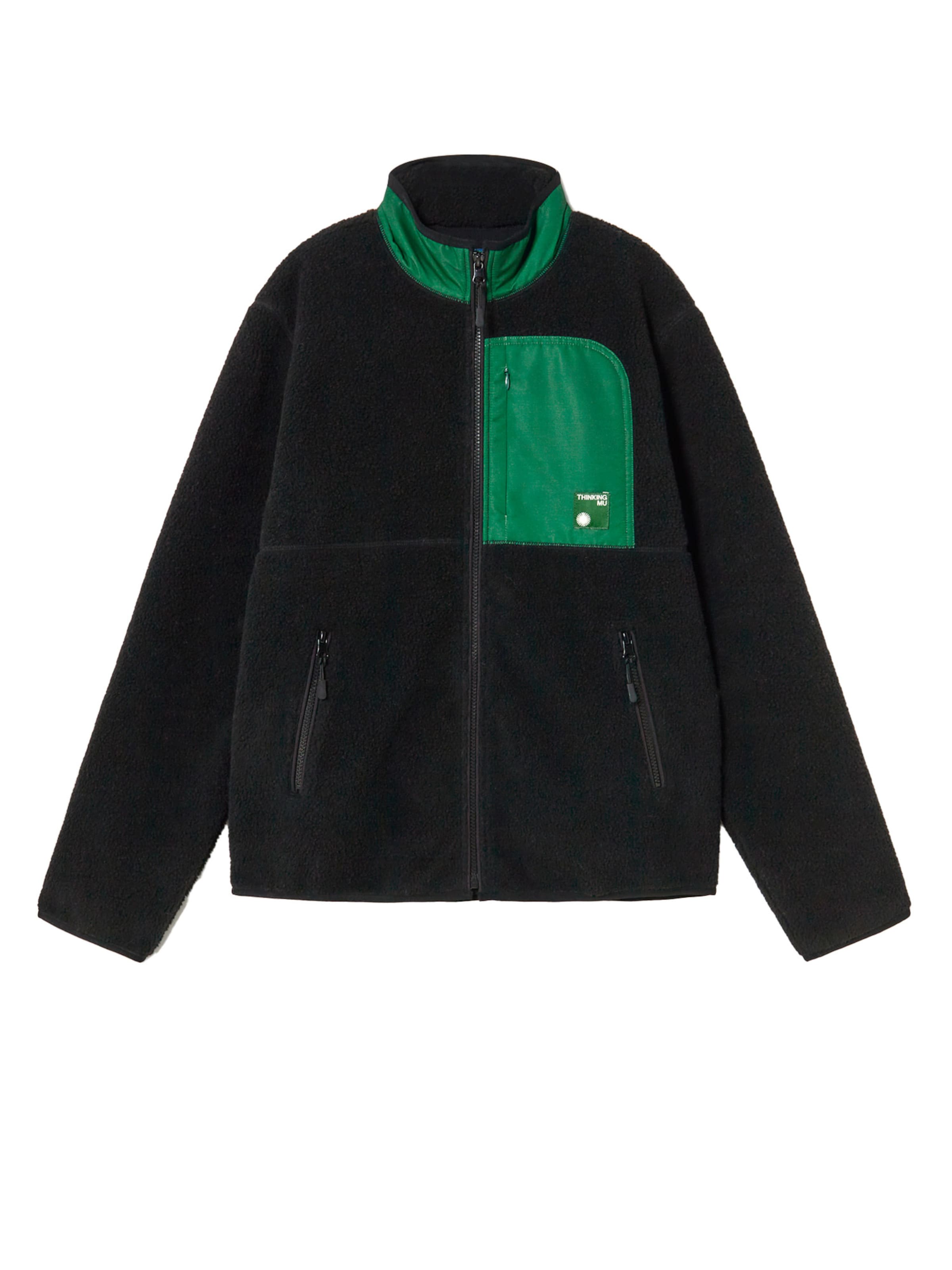 Thinking MU Fleece Jacket 'Lewis' in Black: front