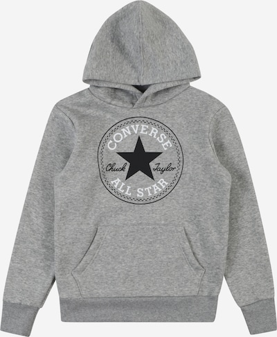 CONVERSE Sweat-shirt en gris chiné / noir / blanc, Vue avec produit