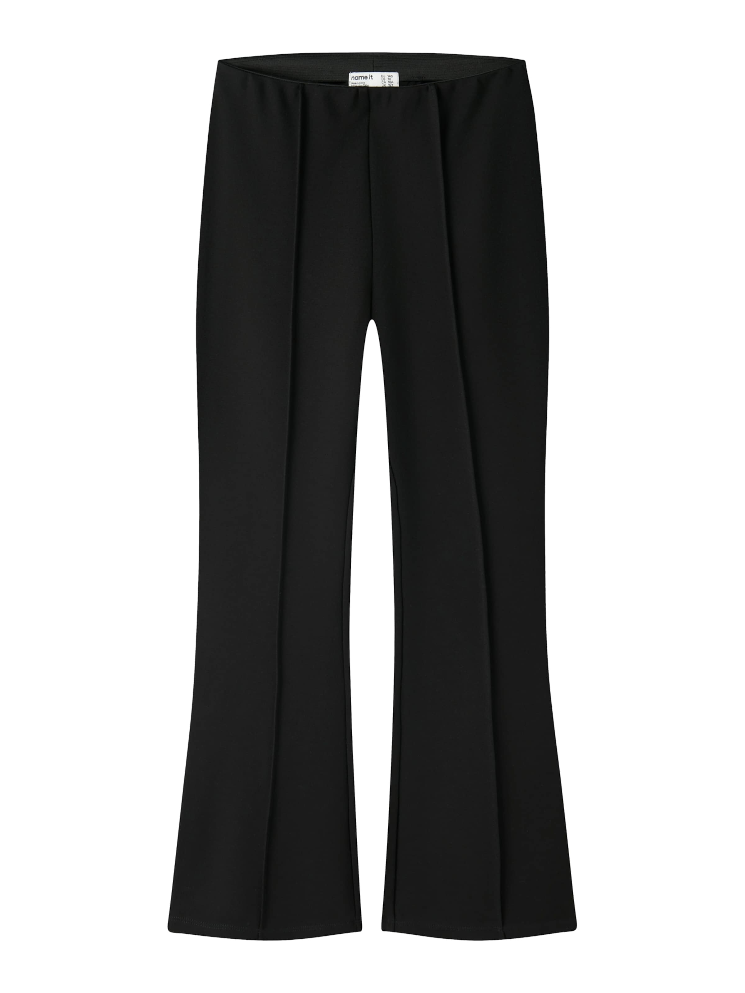 NAME IT - Acampanado Pantalón 'NKFLEANDRO' en negro: frente