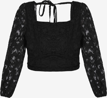 Chemisier faina en noir : devant